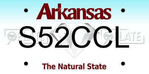 S52CCL Arkansas License Plate
