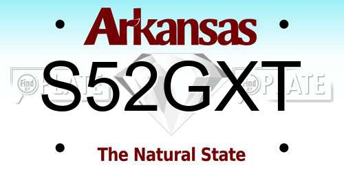 S52GXT Arkansas License Plate