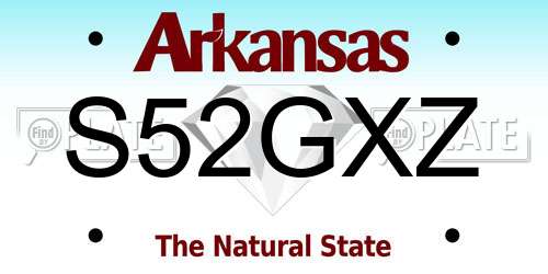 S52GXZ Arkansas License Plate