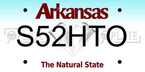 S52HTO Arkansas License Plate