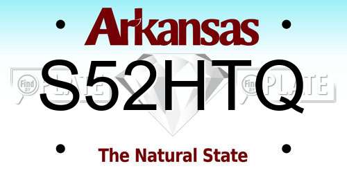 S52HTQ Arkansas License Plate