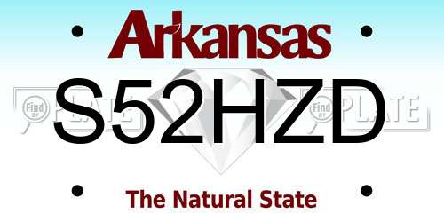 S52HZD Arkansas License Plate