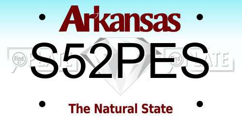 S52PES Arkansas License Plate
