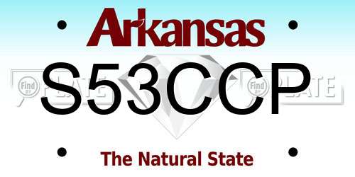 S53CCP Arkansas License Plate