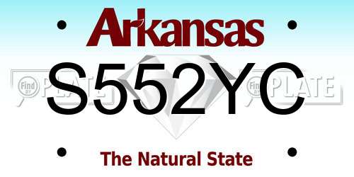 S552YC Arkansas License Plate