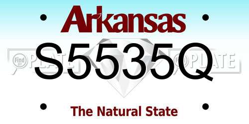 S5535Q Arkansas License Plate