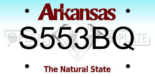 S553BQ Arkansas License Plate