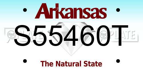 S55460T Arkansas License Plate