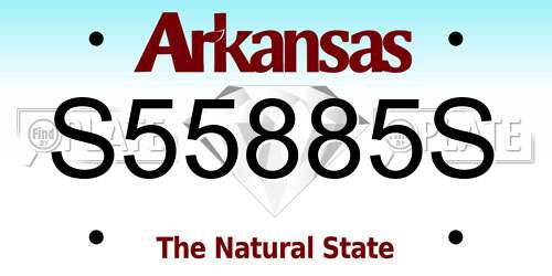 S55885S Arkansas License Plate