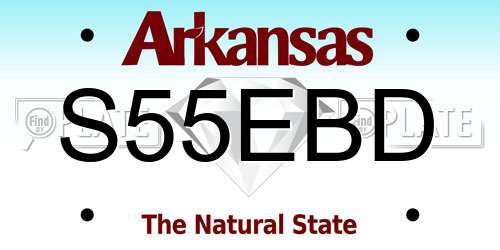 S55EBD Arkansas License Plate
