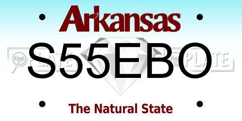 S55EBO Arkansas License Plate