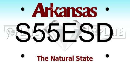 S55ESD Arkansas License Plate
