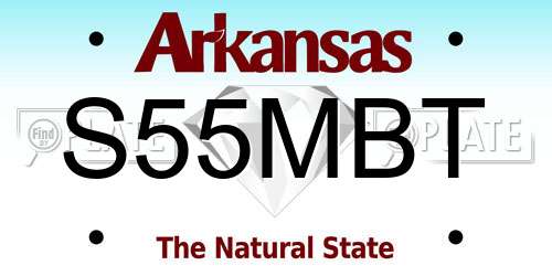 S55MBT Arkansas License Plate