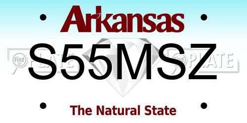 S55MSZ Arkansas License Plate