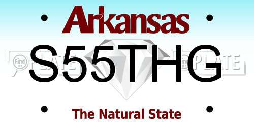 S55THG Arkansas License Plate