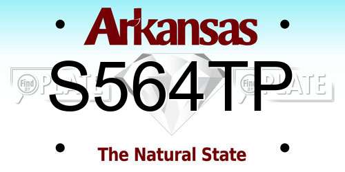 S564TP Arkansas License Plate