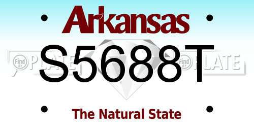 S5688T Arkansas License Plate