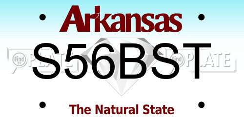 S56BST Arkansas License Plate