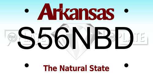 S56NBD Arkansas License Plate