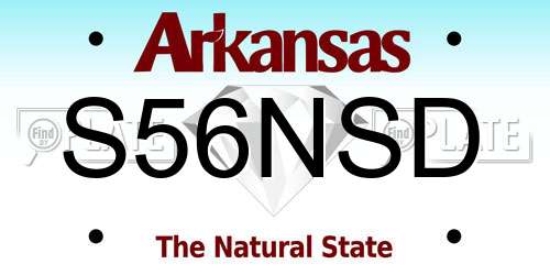 S56NSD Arkansas License Plate