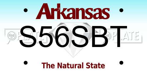S56SBT Arkansas License Plate