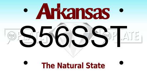 S56SST Arkansas License Plate