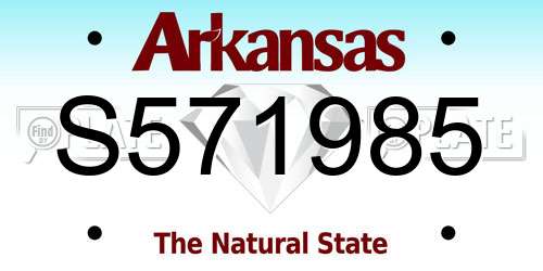 S571985 Arkansas License Plate