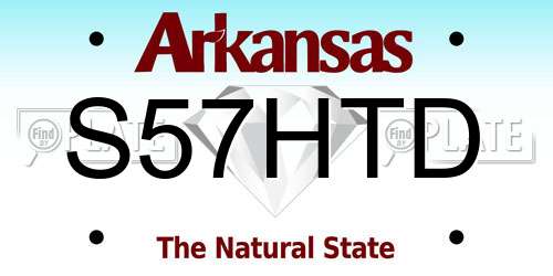 S57HTD Arkansas License Plate