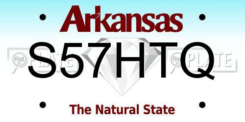 S57HTQ Arkansas License Plate