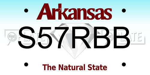 S57RBB Arkansas License Plate