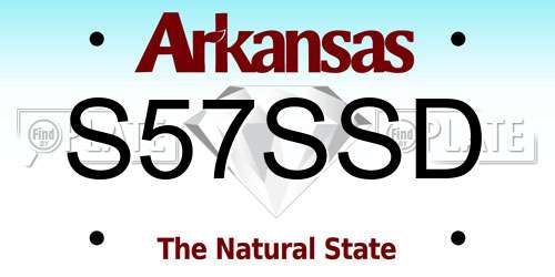 S57SSD Arkansas License Plate