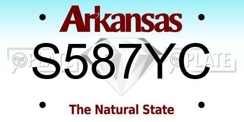 S587YC Arkansas License Plate