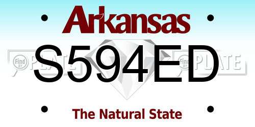 S594ED Arkansas License Plate