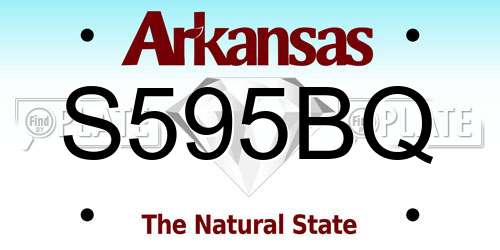 S595BQ Arkansas License Plate