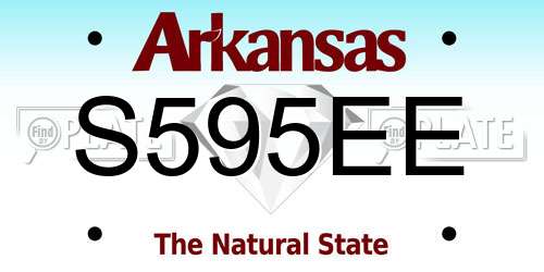 S595EE Arkansas License Plate