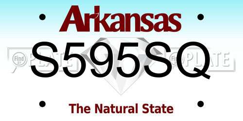 S595SQ Arkansas License Plate