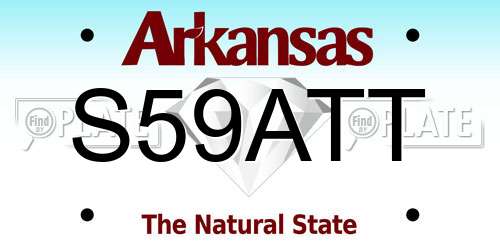 S59ATT Arkansas License Plate