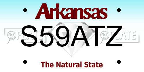 S59ATZ Arkansas License Plate
