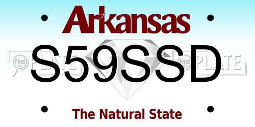 S59SSD Arkansas License Plate