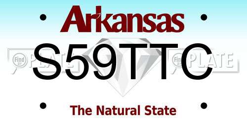 S59TTC Arkansas License Plate
