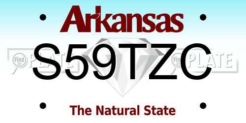 S59TZC Arkansas License Plate