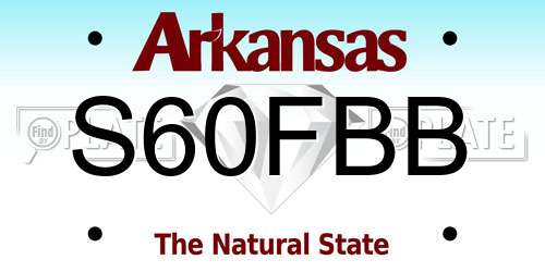 S60FBB Arkansas License Plate