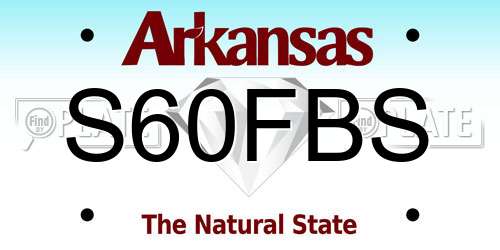 S60FBS Arkansas License Plate