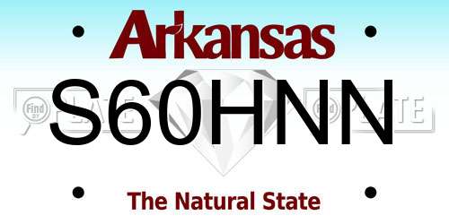 S60HNN Arkansas License Plate