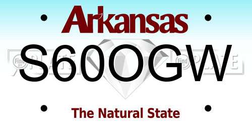 S60OGW Arkansas License Plate