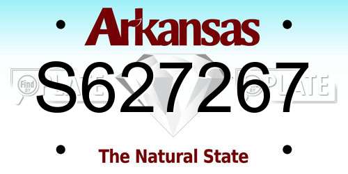 S627267 Arkansas License Plate