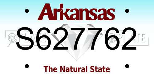 S627762 Arkansas License Plate