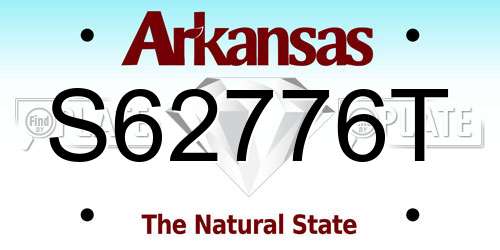 S62776T Arkansas License Plate