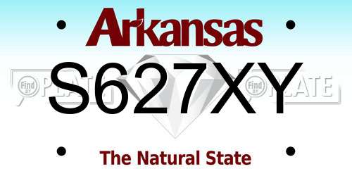 S627XY Arkansas License Plate