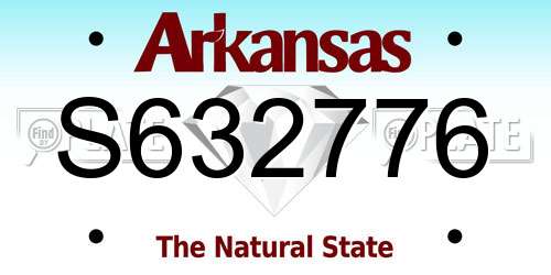 S632776 Arkansas License Plate